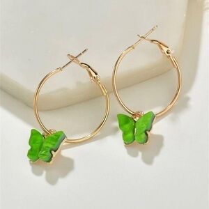 3/$30 💛 Butterfly Hoop Earrings
